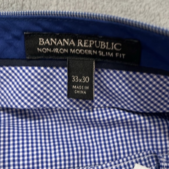 Banana Republic Men’s 33x30 Slim Fit Houndstooth Slacks - Picture 2 of 3